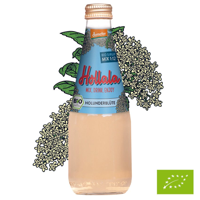 HOLLALA - Bio (Demeter) Sirup Holunderblüte 330ml - Hollala - mix.drink.enjoy! - Hollala.bio