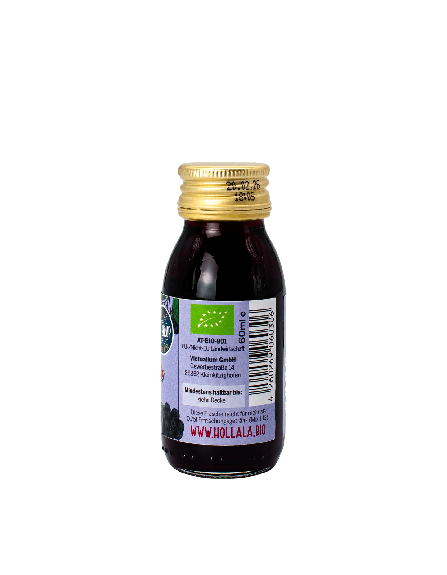 HOLLALA - Bio (Demeter) Sirup Aronia 60ml 10er Mini Schütte