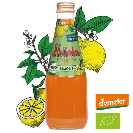 HOLLALA - Bio (Demeter) Sirup Limone 330ml - Hollala - mix.drink.enjoy! - Hollala.bio