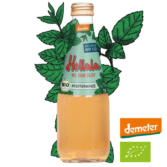 HOLLALA - Bio (Demeter) Sirup Pfefferminze 330ml - Hollala - mix.drink.enjoy! - Hollala.bio