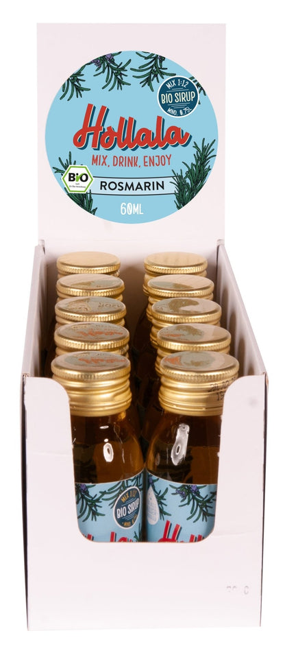 HOLLALA - Bio Sirup Rosmarin 60ml 10er Mini Schütte - Hollala - mix.drink.enjoy! - Hollala - mix.drink.enjoy!